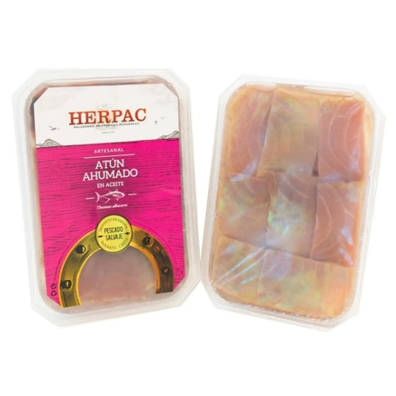 ATÚN AHUMADO EN ACEITE 250gr. HERPAC BARBATE