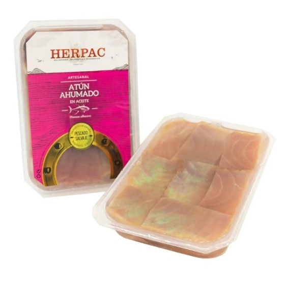 ATÚN AHUMADO EN ACEITE 250gr. HERPAC BARBATE