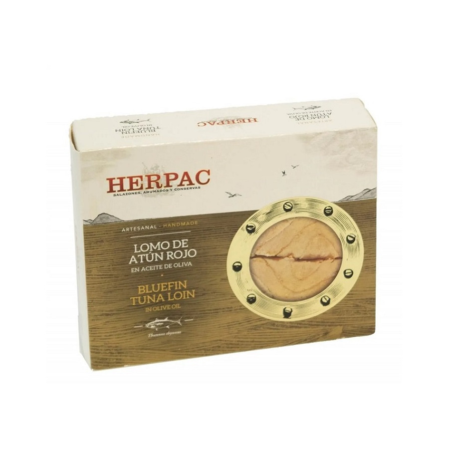 LOMO DE ATÚN ROJO EN ACEITE DE OLIVA LATA 245g. HERPAC BARBATE