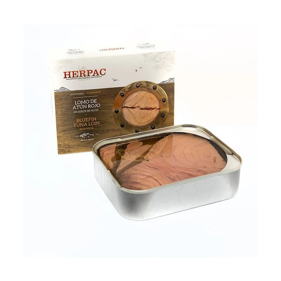 LOMO DE ATÚN ROJO EN ACEITE DE OLIVA LATA 245g. HERPAC BARBATE