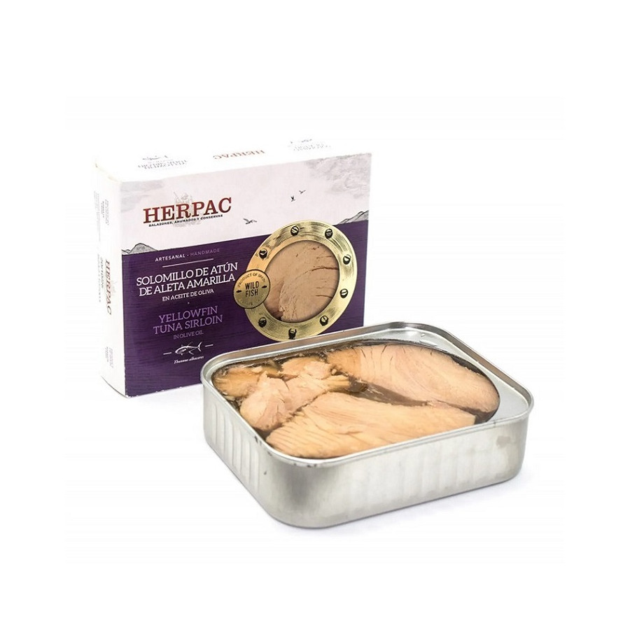 SOLOMILLO DE ATÚN DE ALETA AMARILLA EN ACEITE DE OLIVA LATA 245g. HERP