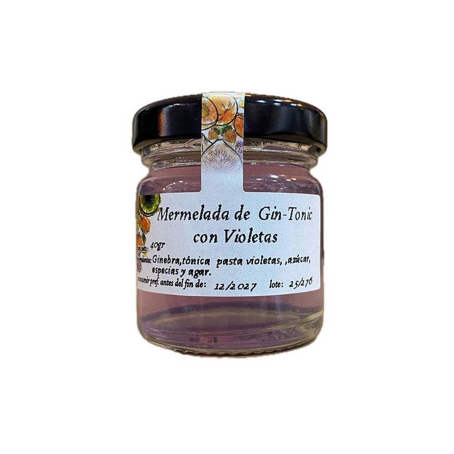 MERMELADA DE GIN-TONIC CON VIOLETAS LA MOLIENDA VERDE 40 G