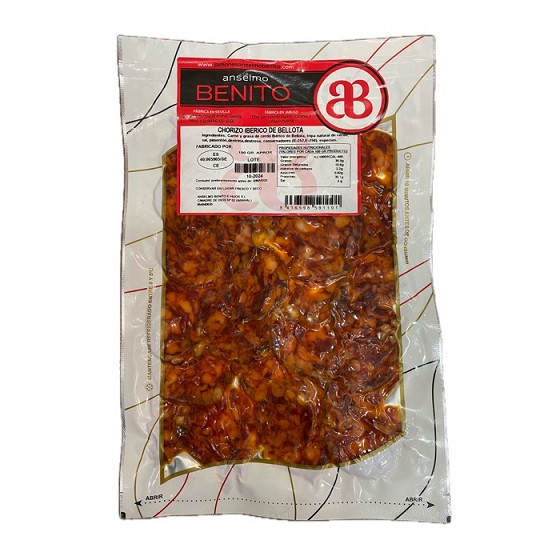 CHORIZO IBÉRICO DE BELLOTA LONCHEADO ANSELMO BENITO 100 G