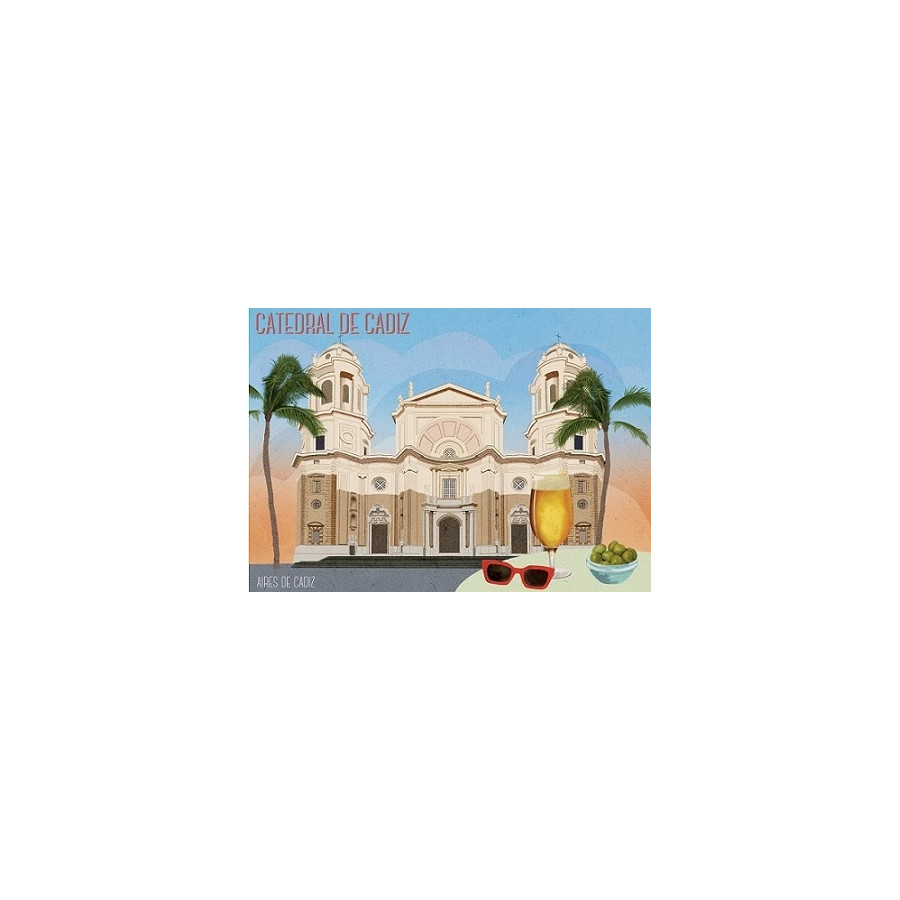 IMÁN SOUVENIR CÁDIZ CATEDRAL 10,5X7,5CM – FLEXIBLE