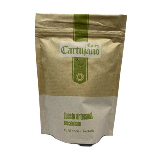 CAFÉ DESCAFEINADO EN GRANO 250g ESPECIALIDAD CAFÉS CARTUJANO SAN JÓSE 