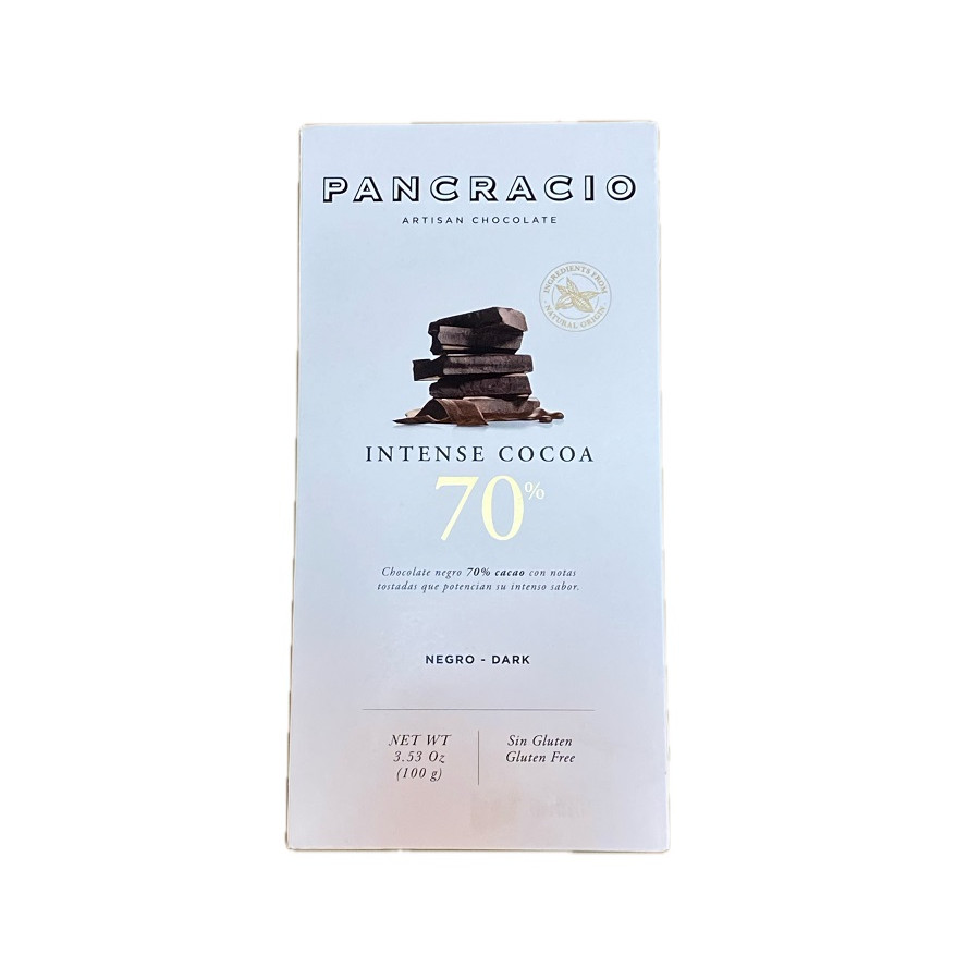 CHOCOLATE NEGRO INTENSO 70% CACAO PANCRACIO 100 G a CHOCOLATE GOURMET 