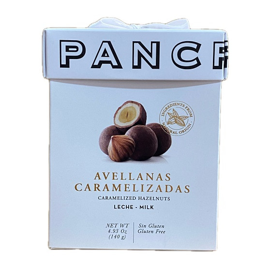 AVELLANAS CARAMELIZADAS CON CHOCOLATE CON LECHE PANCRACIO 140 G (SIN G