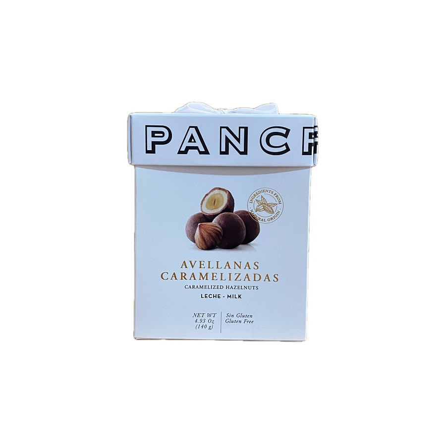 AVELLANAS CARAMELIZADAS CON CHOCOLATE CON LECHE PANCRACIO 140 G (SIN G