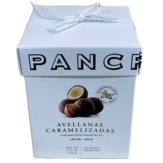AVELLANAS CARAMELIZADAS CON CHOCOLATE CON LECHE PANCRACIO 140 G (SIN G