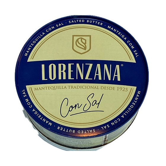 MANTEQUILLA TRADICIONAL CON SAL LORENZANA 250G DESDE 1925