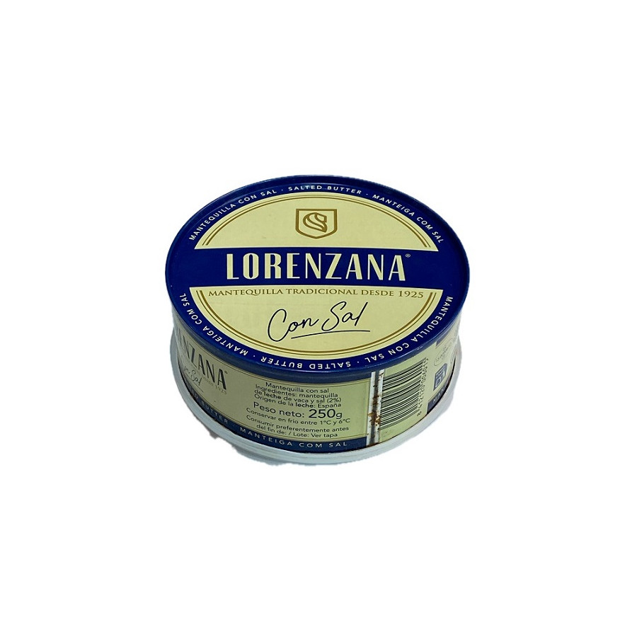 MANTEQUILLA TRADICIONAL CON SAL LORENZANA 250G DESDE 1925