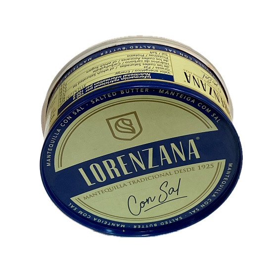 MANTEQUILLA TRADICIONAL CON SAL LORENZANA 250G DESDE 1925