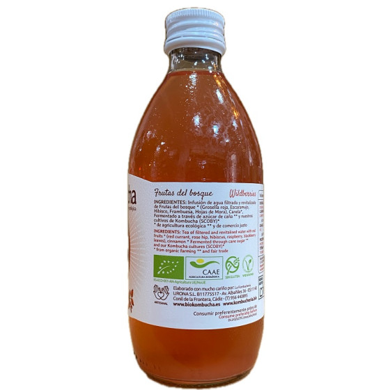 KOMBUCHA FRUTAS DEL BOSQUE 33 CL a BEBIDA FERMENTADA ARTESANAL DE CONI