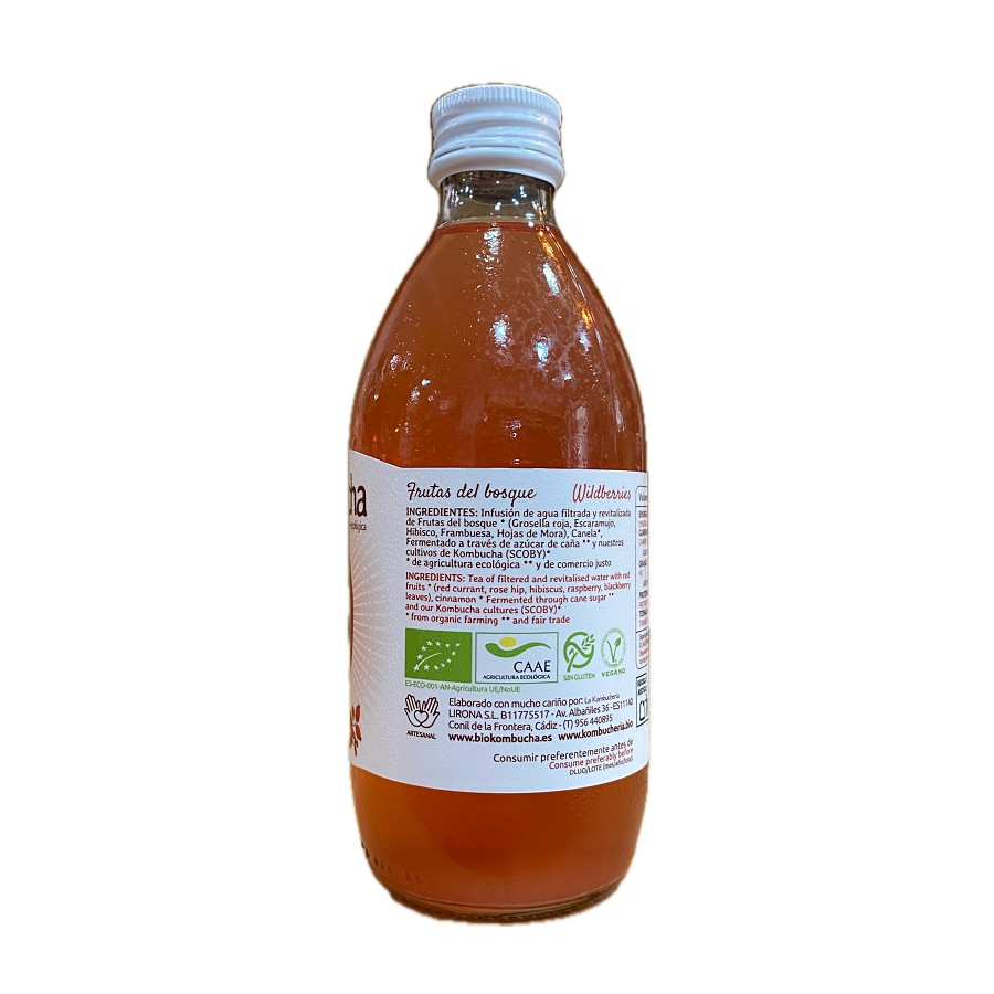 KOMBUCHA FRUTAS DEL BOSQUE 33 CL a BEBIDA FERMENTADA ARTESANAL DE CONI