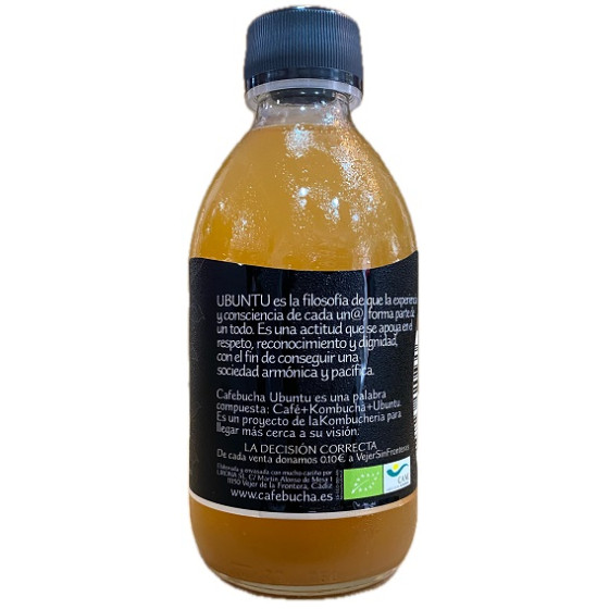 CAFEBUCHA COLD BREW UBUNTU 250 ML a BEBIDA FERMENTADA, VIVA Y ECOLÓGIC
