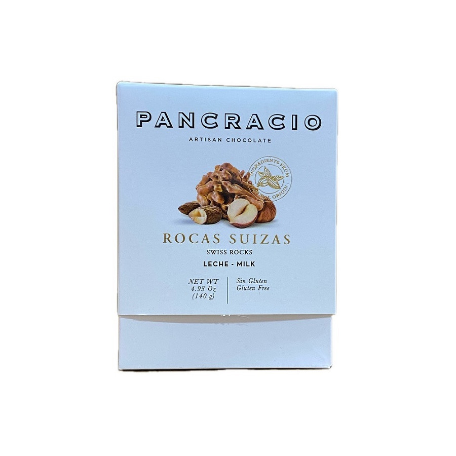 CHOCOLATE ARTESANO ROCAS SUIZAS LECHE 140g PANCRACIO