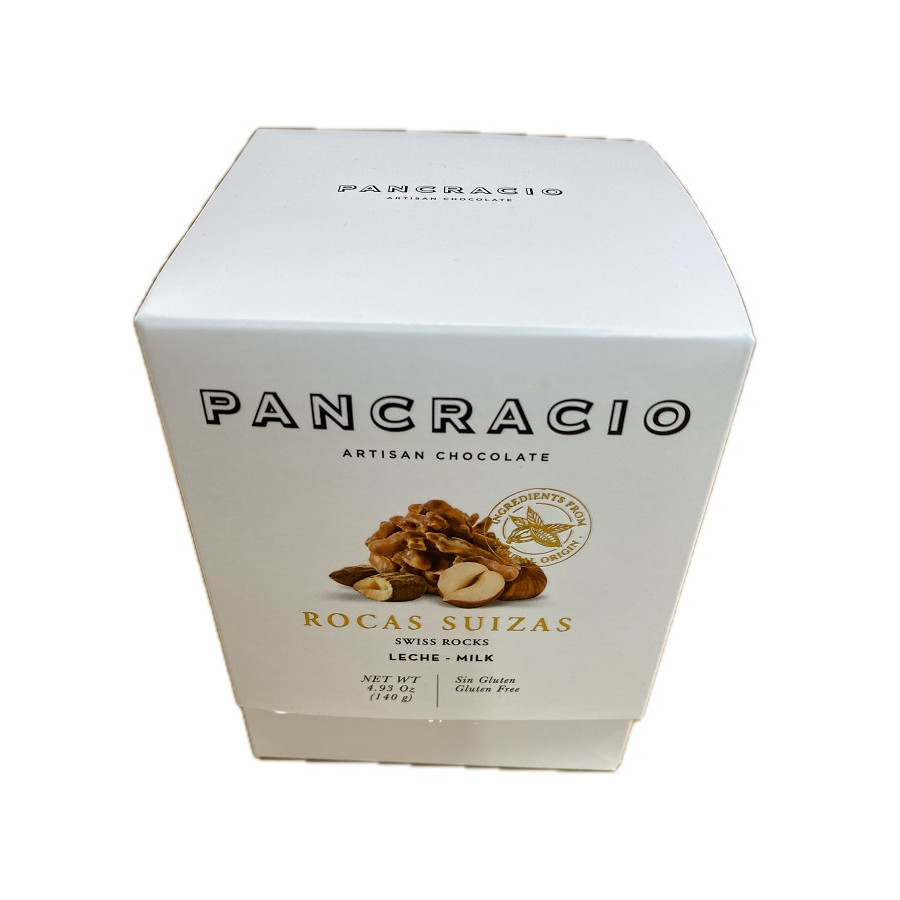 CHOCOLATE ARTESANO ROCAS SUIZAS LECHE 140g PANCRACIO