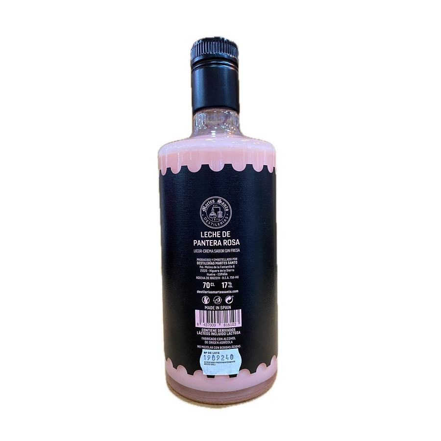 LICOR CREMA GIN FRESA LECHE DE PANTERA 70CL ARTESANAL MARTES SANTO