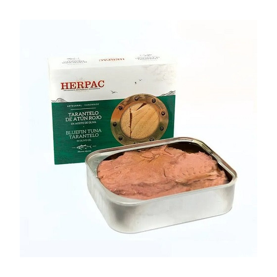 TARANTELO DE ATÚN ROJO EN ACEITE DE OLIVA LATA 245g. HERPAC BARBATE