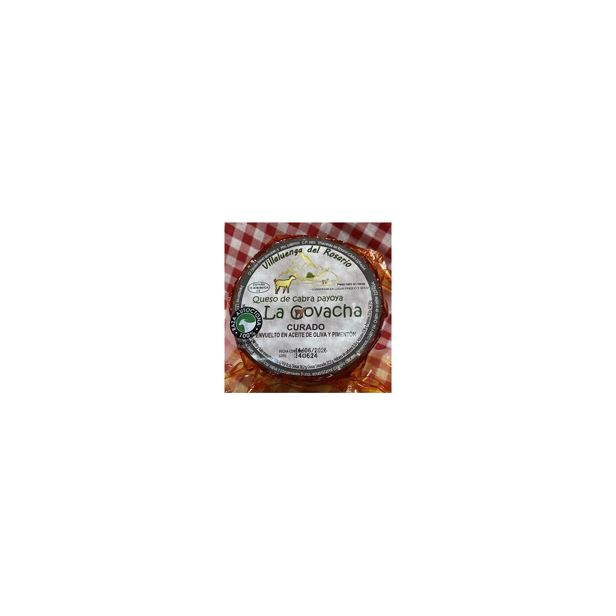 MINI QUESO DE CABRA CURADO AL PIMENTÓN LA COVACHA 460g APROX