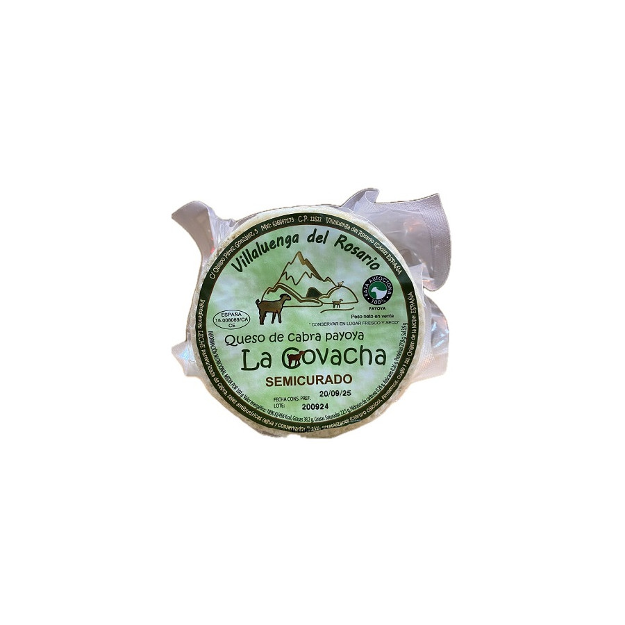 MINI QUESO DE CABRA PAYOYA SEMICURADO 450 gr Aprox LA COVACHA VILLALUE