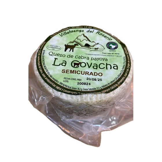 MINI QUESO DE CABRA PAYOYA SEMICURADO 450 gr Aprox LA COVACHA VILLALUE