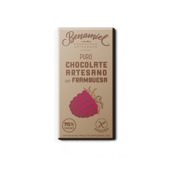 CHOCOLATE ARTESANO CON FRAMBUESA 115g. BENAMIEL SIERRA DE GRAZALEMA