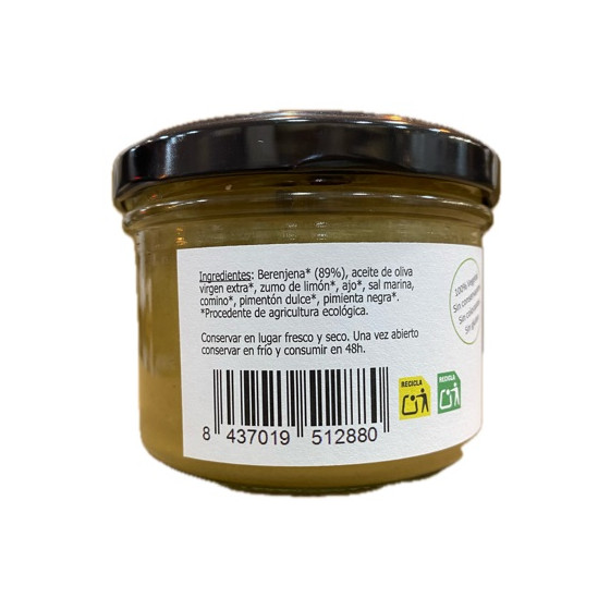 PATÉ ECOLÓGICO DE BERENJENAS 190g CONTIGO CONSERVAS ARTESANALES
