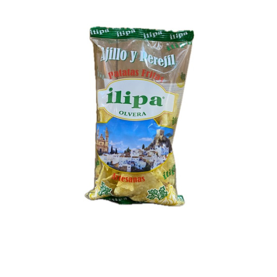 PATATAS FRITAS AL AJILLO Y PEREJIL BOLSA 120 gr. ILIPA OLVERA TIERRA D