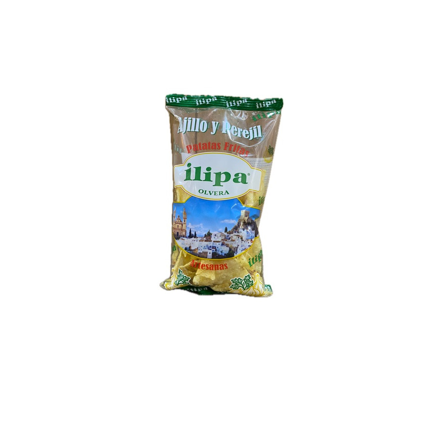 PATATAS FRITAS AL AJILLO Y PEREJIL BOLSA 120 gr. ILIPA OLVERA TIERRA D