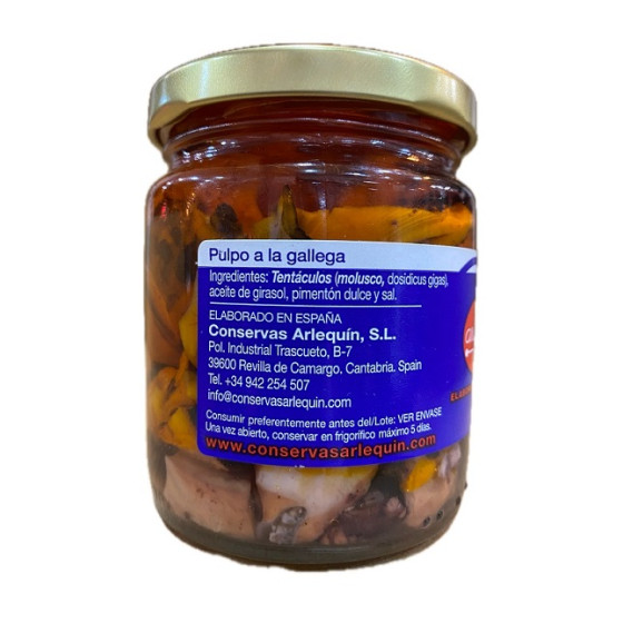 PULPO A LA GALLEGA TARRO 230 gr. ARLEQUIN CALIDAD SELECCIONADA