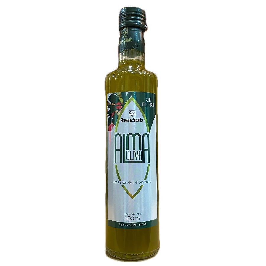 ACEITE DE OLIVA VIRGEN EXTRA SIN FILTRAR ALMAOLIVA 500 ML – ALMAZARAS 