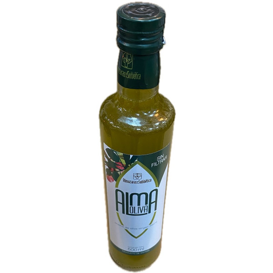 ACEITE DE OLIVA VIRGEN EXTRA SIN FILTRAR ALMAOLIVA 500 ML – ALMAZARAS 