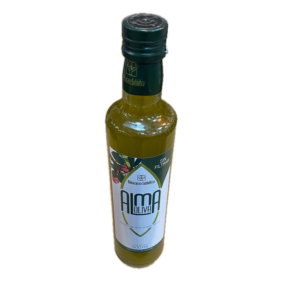 ACEITE DE OLIVA VIRGEN EXTRA SIN FILTRAR ALMAOLIVA 500 ML – ALMAZARAS 