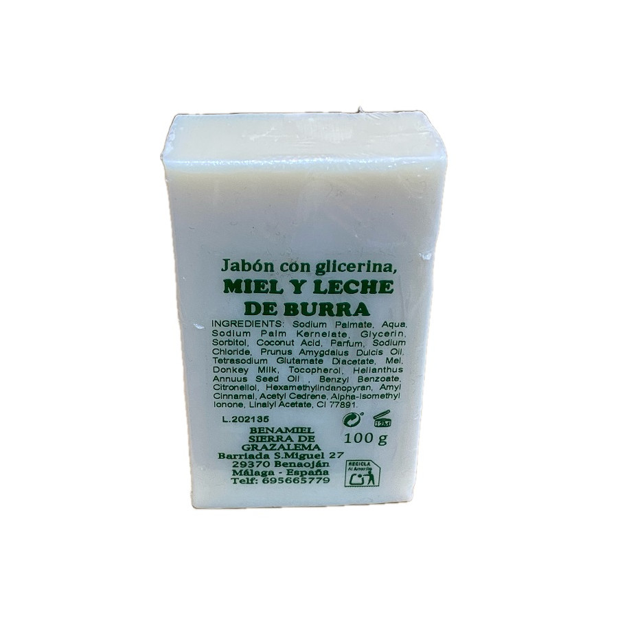 JABÓN CON GLICERINA, MIEL Y LECHE DE BURRA BENAMIEL 100 G – SIERRA DE 
