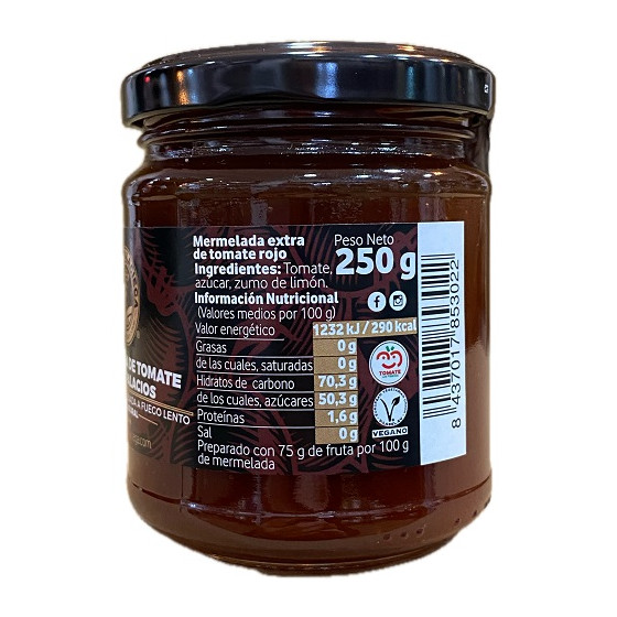 MERMELADA DE TOMATE TIERRA PALACIEGA 250 G – TOMATES DE LOS PALACIOS C