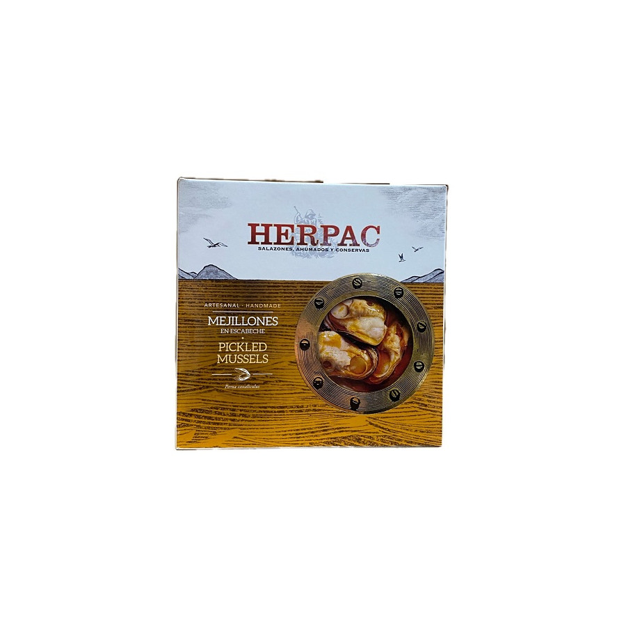 MEJILLONES EN ESCABECHE HERPAC 523 G – BARBATE SALAZONES, AHUMADOS Y C