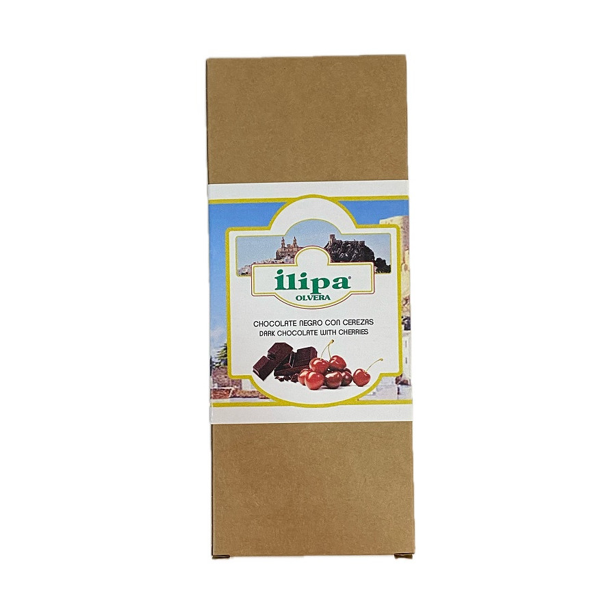 CHOCOLATE NEGRO 70% CON CEREZAS ILIPA 100 G – OLVERA