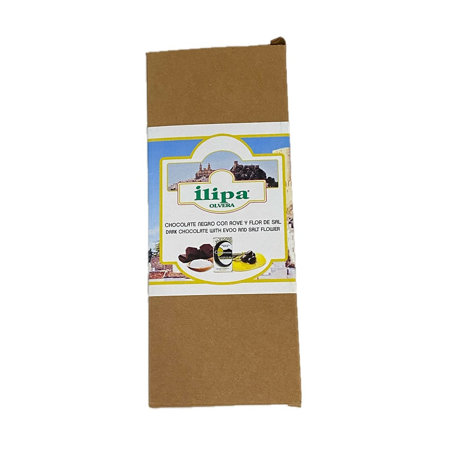 CHOCOLATE NEGRO 70% CON AOVE Y FLOR DE SAL ILIPA 100 G – OLVERA