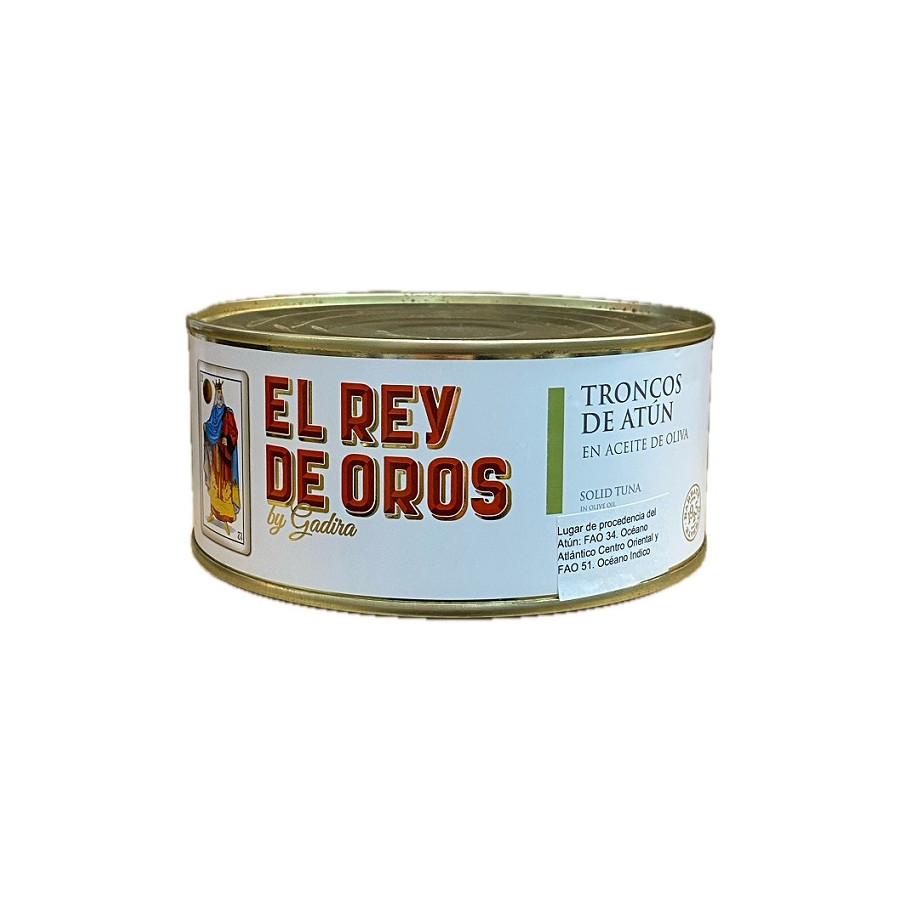 TRONCOS DE ATÚN EN ACEITE DE OLIVA EL REY DE OROS 975 G – BARBATE GADI