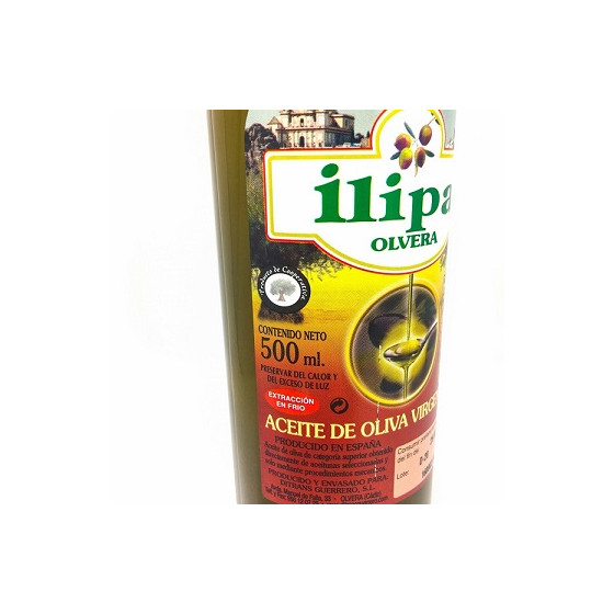 ACEITE DE OLIVA VIRGEN EXTRA 500 ml. ILIPA OLVERA TIERRA DE CÁDIZ