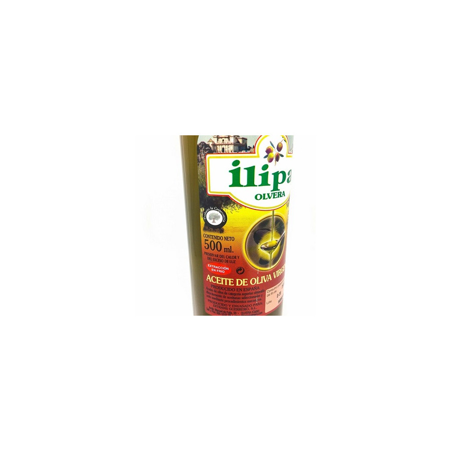 ACEITE DE OLIVA VIRGEN EXTRA 500 ml. ILIPA OLVERA TIERRA DE CÁDIZ