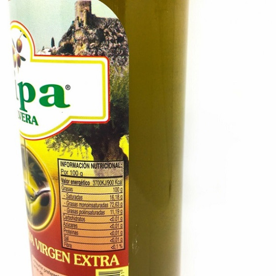 ACEITE DE OLIVA VIRGEN EXTRA 500 ml. ILIPA OLVERA TIERRA DE CÁDIZ