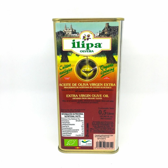 LATA 0,5 L ACEITE DE OLIVA VIERGEN EXTRA ILIPA OLVERA TIERRA DE CÁDIZ