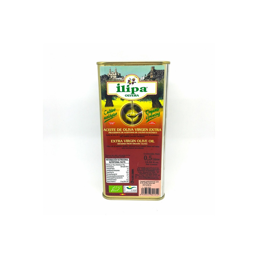 LATA 0,5 L ACEITE DE OLIVA VIERGEN EXTRA ILIPA OLVERA TIERRA DE CÁDIZ