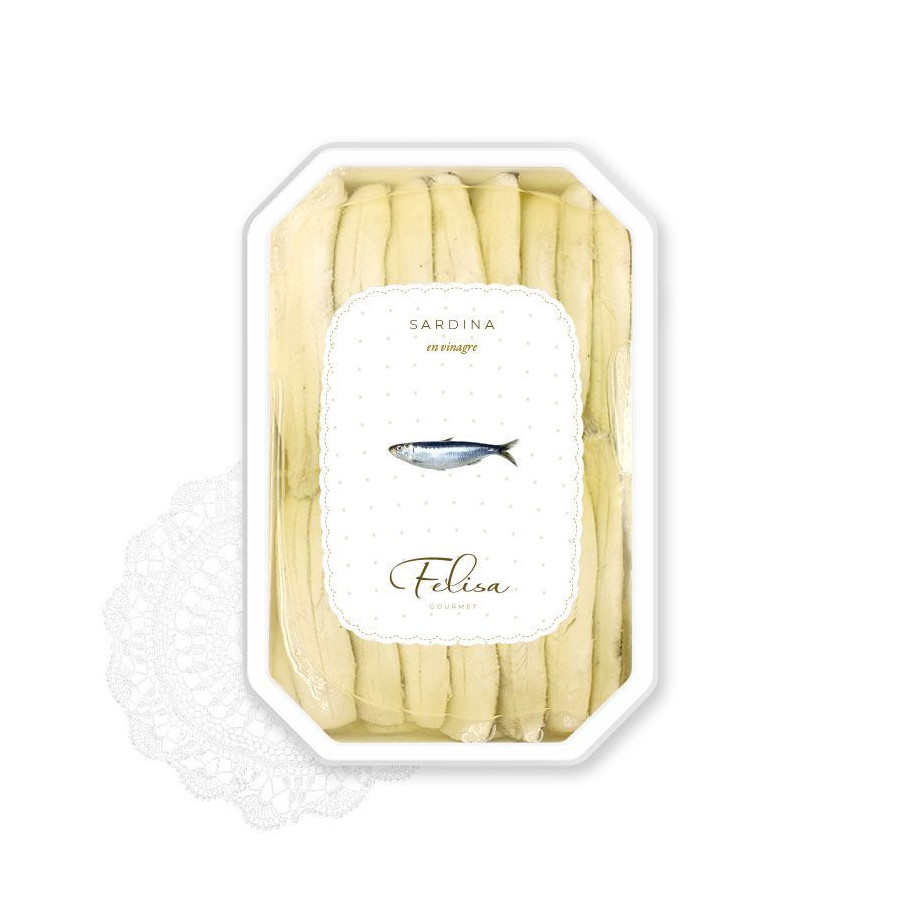 SARDINAS EN VINAGRE BANDEJA 120 gr. FELISA GOURMET BARBATE