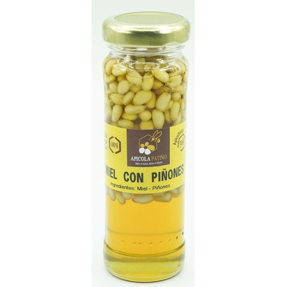 MIEL CON PIÑONES TARRO 150 gr. APICOLA PATIÑO CONIL CÁDIZ 