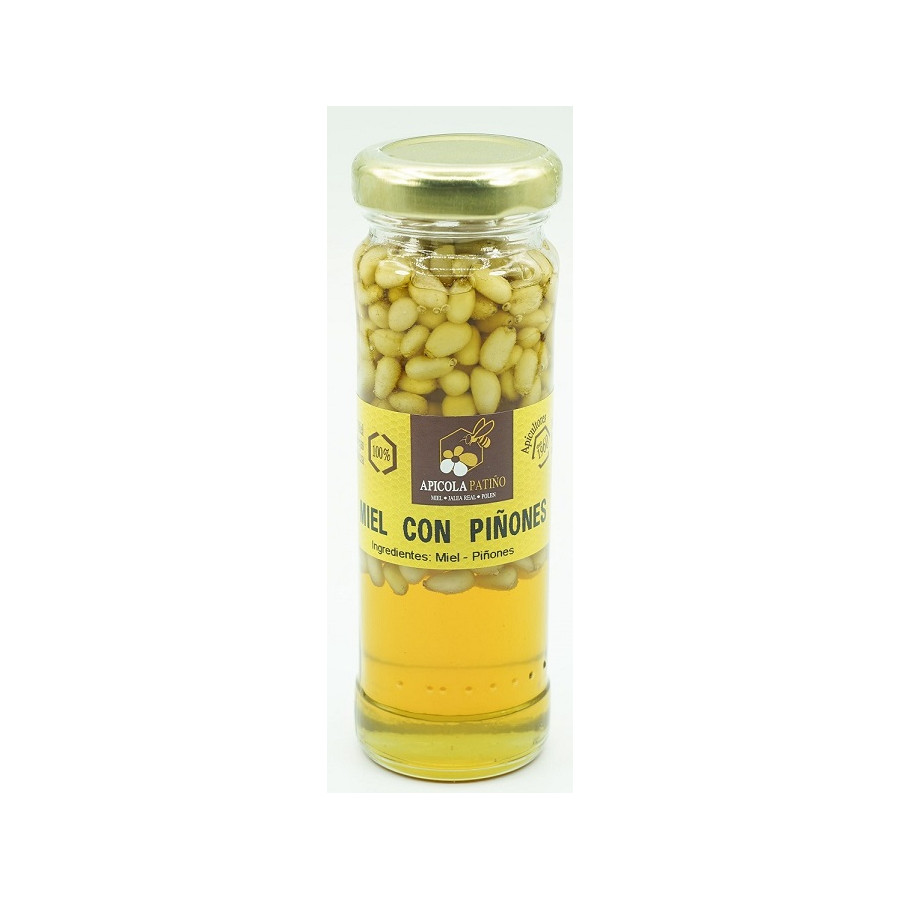MIEL CON PIÑONES TARRO 150 gr. APICOLA PATIÑO CONIL CÁDIZ 