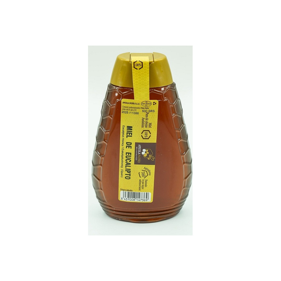 MIEL DE EUCALIPTO TARRO 500 gr ANTIGOTEO. APICOLA PATIÑO CONIL CÁDIZ