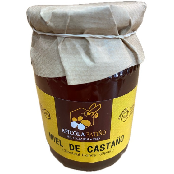 MIEL DE CASTAÑO APÍCOLA PATIÑO 500 G – TARRO ARTESANAL GRAN FORMATO DE